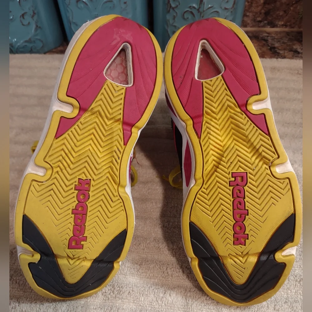 Reebok Hexalite Chi Kaze High Top Retro Lace Strap Pink Black Women's Size 7.5 - Picture 8 of 9